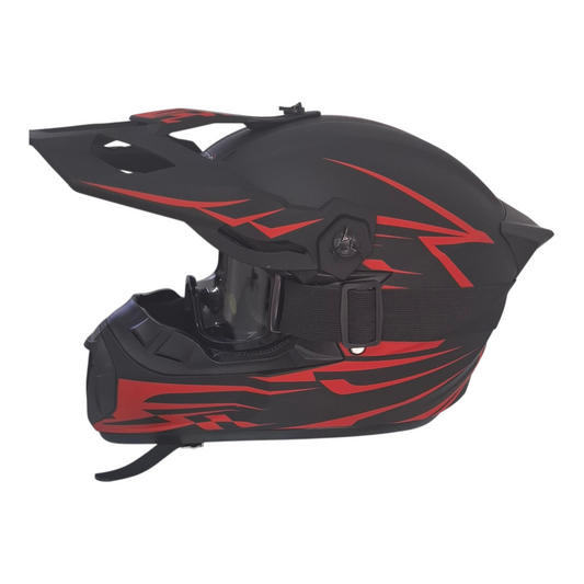Moto tipo Cross casco